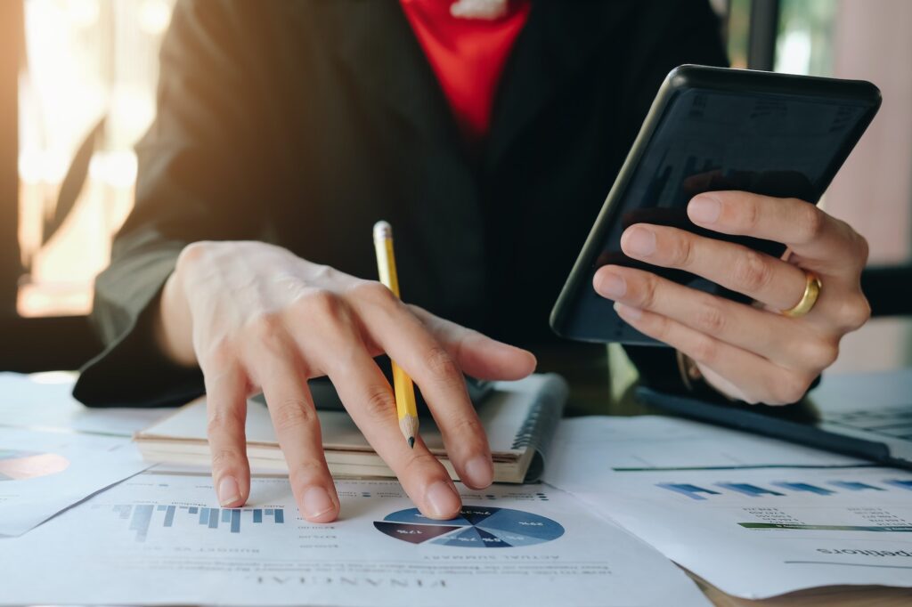Online payment,Woman's hands holding smartphone. Cyber Monday Concept